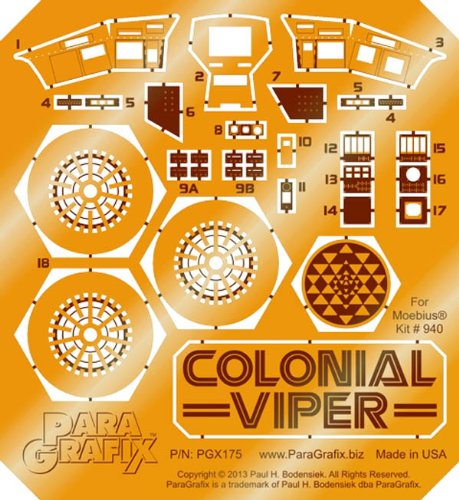 【中古】(未使用品)Paragrafix - Moebius TOS Colonial Viper PhotoEtch Set - PGX175 by VCSHobbies