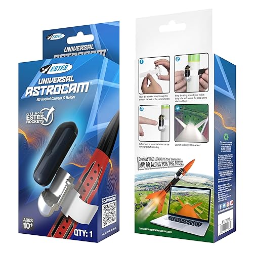 【中古】(非常に良い)Estes 2208 ユニバーサル アストロカム HD ロケットカメラとホルダー、モデルロケットカメラ、ロケットモデルキットアクセサリー 対象年齢10歳以
