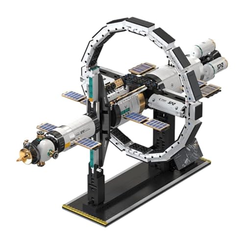 【中古】電動式 天枢スペースステーションモデル 高難度ブロック 宇宙航天テーマ組み立てキット 成人向け知育パズル 精密構造の大型宇宙基地モデル コレ