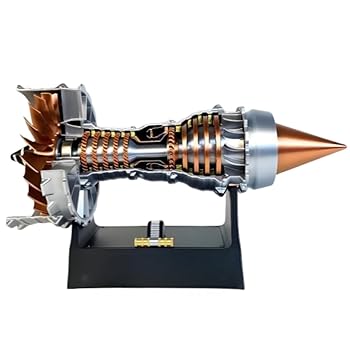 【中古】(未使用品)Ghbunuz ターボファンエンジンモデルキット、航空、組み立て式電動玩具、リアル、模型製作、金属+プラスチック、ティーンエイジャー、大人、飛行