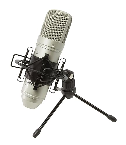 【中古】(未使用品)TASCAM(タスカム) TM-80 コンデンサーマイク 単一指向性/48Vファントム電源/18mmの大型ダイヤフラム/XLRマイクケーブル・サスペンション・卓上ス|COCOHOUSE