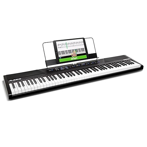 【中古】Alesis 電子ピアノ 88鍵盤 初心者向け電子ピアノ スピーカー搭載 譜面台付き フルサイズ・セミウェイト鍵盤 自宅からオンラインレッスンが受講可｜COCOHOUSE