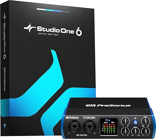 【中古】(非常に良い)PreSonus Studio 24c オーディオ／MIDIインターフェース 24Bit 192kHz 2入出力USB-C互換 Studio One Artistバンドル｜COCOHOUSE