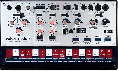 【中古】KORG モジュラー シンセサイザー volca modular パッチング ケーブル付属 電池駆動 スピーカー内蔵 ヘッドフォン使用可 どこでも使えるコンパク｜COCOHOUSE