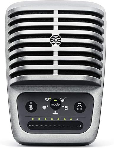 【中古】Shure MV51 デジタル大型ダイアフラムコンデンサーマイク USB、Lightning、USB-Cケーブル付き - 5つのDSPプリセットモード (音声、歌、フラット|COCOHOUSE