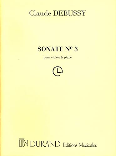 【中古】(未使用品)Partitions classique DURAND DEBUSSY CLAUDE - SONATE N&deg;3 - VIOLON, PIANO Violon｜COCOHOUSE