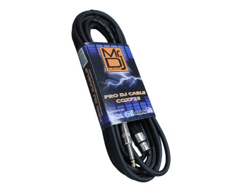 【中古】(未使用品)Mr. Dj CQXF25 25フィート 1／4インチ オス - XLR メス プロフェッショナル DJスピーカーケーブル｜COCOHOUSE