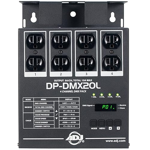 【中古】ADJ Products DP-DMX20L DMX DIMMER PACK, 4CHL, 20AMP by ADJ Products|COCOHOUSE
