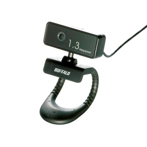【中古】(未当て嵌める品)iBUFFALO WEB写真機 Cmos130万絵素 UVC相応う マイクロホン内蔵 黒いこと BSW13KM02BK その他-TV・オーディオ・カメラ