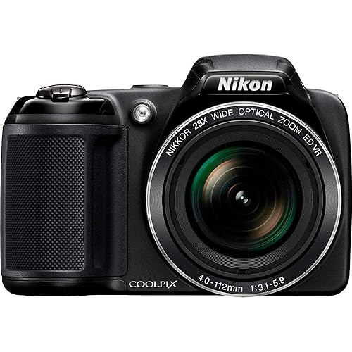 【中古】ニコン Coolpix L340 20.2 MP デジタル写真機 28倍光学望遠レンズ 3.0in液晶見せびらかす (黒いこと)