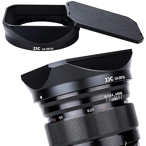 【中古】(人並み外れたに好いたらしい)JJC 金属元素 四角四面 水晶体ボンネット + ボンネット旗がしら 富士写真フィルムFujifilm Fujinon XF 16粍 F1.4 R WR 水晶体 用 LH-XF16 取り替えっこ X-T4 X-T200 X-A7