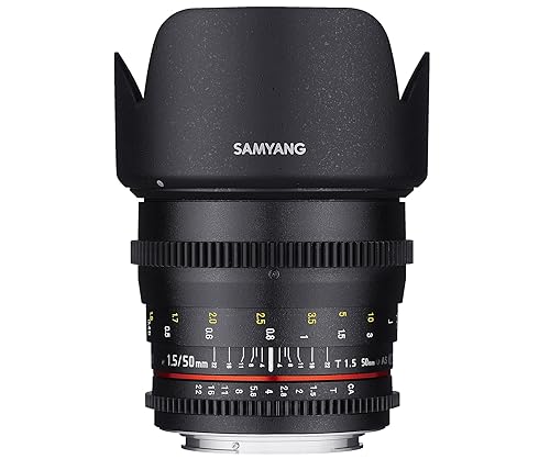【中古】(未当て嵌める品)SAMYANG 映像用単興味の中心標準尺度水晶体 VDSLR 50粍 T1.5 キヤノン EOS M用 フルサイズ相応う