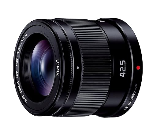【中古】(非常に良い)パナソニック(Panasonic) 単焦点 中望遠レンズ マイクロフォーサーズ用 ルミックス G 42.5mm/ F1.7 ASPH. / POWER O.I.S. ブラック H-HS043-K|COCOHOUSE