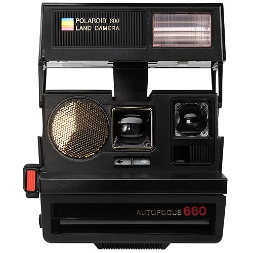 【中古】(未当て嵌める品)Impossible Polaroid 600 Sun 660 AF写真機 黒いこと(1376)