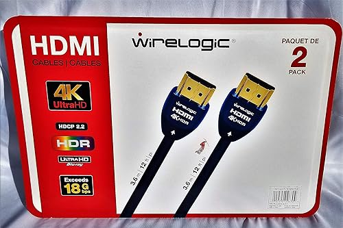 【中古】(未当て嵌める品)WireLogic 12フート サファイア HDMI有線テレビ 2本容器に並べる
