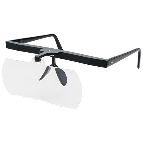 【中古】(未当て嵌める品)MIZAR-TEC(ミザールテック) 虫眼鏡 ルーペ ルーペ眼鏡 倍率 1.6倍 アクリル樹脂水晶体 ホンブルグ帽容れもの 水晶体はりつけ台 付き添い人 眼鏡型 やり方用 新聞紙 読みもの
