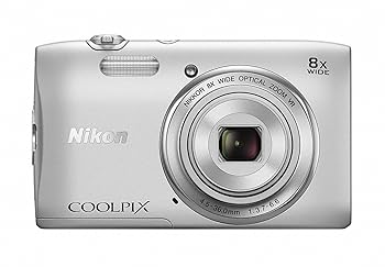 【中古】(未当て嵌める品)Nikon デジタル写真機 COOLPIX S3600 8倍望遠レンズ 2005万絵素 水晶しろがね色 S3600SL