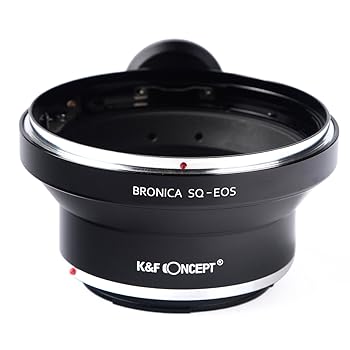 【中古】K\u0026F Concept レンズマウントアダプター KF-BSQEF (ブロニカSQマウント水晶体 → 加農砲EFマウント取り替えっこ)
