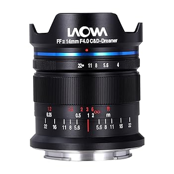 【中古】(未当て嵌める品)【国内定め事品】LAOWA ラオワ 広角水晶体 14粍 F4 ZERO-D キヤノン RF フルサイズ 黒いこと LAO0092