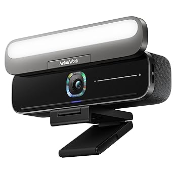 【中古】AnkerWork B600 Video Bar （4-インチ-1映像媒体赤ちょうちん）【webカメラ / 2K相応う / 点火装置付き添い人 / ノイズキャンセリング / 話し合い用マイクロホン / 高速道路オートフォ