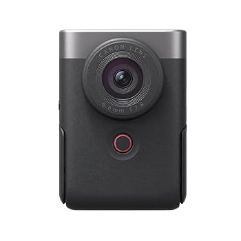 【中古】(未当て嵌める品)Canon Vlog写真機 PowerShot V10 しろがね色 PSV10SL