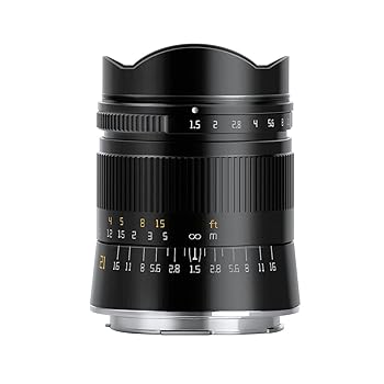 【中古】TTArtisan 21粍 f/1.5 ASPH Lマウント 黒いこと 水晶体 銘匠光学 2年引き受ける