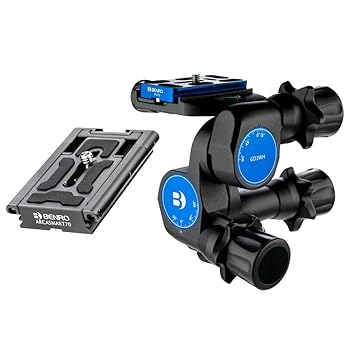 【中古】(未当て嵌める品)Benro GD3WH 3ウェイギアヘッド、ArcaSmart70一皿加えること(GD3WHACS70)。