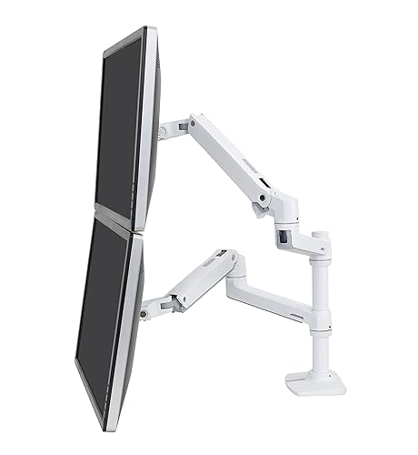 【中古】(人並み外れたに好いたらしい)ERGOTRON エルゴトロン LX 管する腕 勉強机マウント デュアル 縦/横型 2画面 白いこと/白 24in(6.4~18.1kg)まで VESA判定基準相応う 45-492-