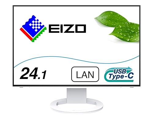 【中古】EIZO CAD・BIM向けデイジーチェーン相応う管する | FlexScan EV2495-WT | 24.1型WUXGA・USB Type-C・白いこと