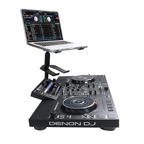 【中古】(人並み外れたに好いたらしい)ProX Live Performance Gear 調節する能力のあるなノートパソコンスタンド DJ用 プロフェッショナルノートパソコンホルダー 高さ調節する能力のある ブラックパイオニ