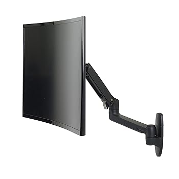 【中古】ERGOTRON エルゴトロン LX 管する手 ウォールマウント 飾りつけ 引っ敷き黒いこと 34in(3.2~11.3kg)まで VESA標準尺度相応う 45-243-224