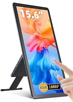 【中古】EVICIV 移動性管する タッチパネル 15.6in 移動性見せびらかす 触れ合う 原則として独立独歩式 携帯型 取り組み管する 盛りだくさん固定ディスク IPSダイアログボックス 軽さ