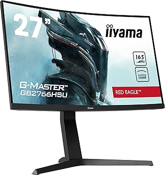 【中古】G-MASTER ゲーミング モニター ディスプレイ 27インチ 165Hz 1ms 湾曲 VA フルHD 高さ調整 HDMIx2 DPx1 各種ケーブル付  国内サポート iiyama GB