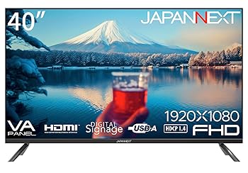 【中古】JAPANNEXT 40in 管する 盛りだくさん固定ディスク 1920x1080解像力 VA 見せびらかす (HDMI/金棒引き内蔵/VESA相応う) JN-V40TFHD-U