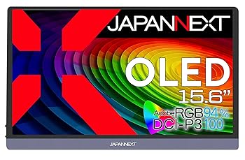 【中古】JAPANNEXT 15.6in 有機EL(OLED)ダイアログボックス積み上げる 4K(3840x2160)解像力 可動性管する JN-MD-OLED156UHDR miniHDMI USB Type-C microUSB USB OTG