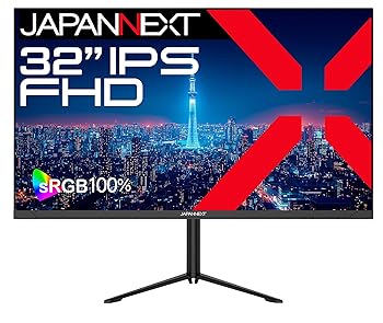 【中古】JAPANNEXT 32in IPSダイアログボックス積み上げる 盛りだくさん固定ディスク(1920x1080)解像力 液晶管する JN-IPS32F-HSPC6 HDMI DP USB Type-C(最大限度65W給電) HDR sRGB:100% 高