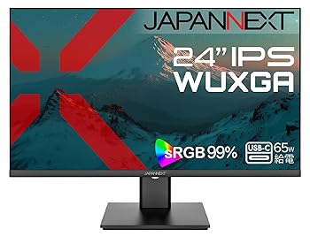 【中古】JAPANNEXT 24in IPSダイアログボックス積み上げる WUXGA(1920x1200)解像力 液晶管する JN-IPS24WX-C6 HDMI DisplayPort USB-C(最大限度65W給電) sRGB:99% HDR ア