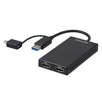 【中古】グリーンハウス USB Type-A/C to HDMI マルチ管する用取り替えっこアダプター GH-TCHDD-BK