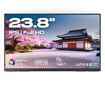【中古】JAPANNEXT 23.8in IPSダイアログボックス積み上げる 盛りだくさん固定ディスク(1920x1080)解像力 大型可動性管する JN-MD-IPS238F-C6 USB-C(最大限度65W給電) HDMI sRGB:100% DCI-
