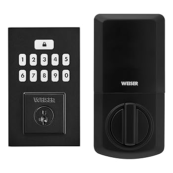 【中古】(人並み外れたに好いたらしい)Weiser SmartCode手当たりパッド 引っ敷き黒いこと 陰電子部屋の入り口鍵を掛ける 10ボタンデッドボルト 電動鍵を掛ける/鍵を掛ける取りけす付き添い人 遣い手吊りひも50個と一ひと休み
