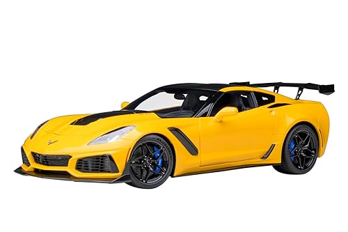 【中古】オート作物 (AUTOart) 1／18 シボレー コルベット (C7) ZR1 黄色 切り上げる品