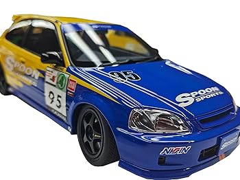 【中古】MOTORHELIX 1／18 ホンダ シビック 手合いR (EK9) 刀圭 一ころ #95 遣っ付ける品 M85014