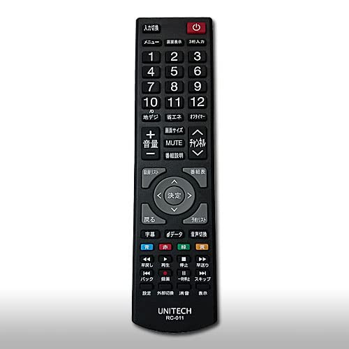 【中古】(未当て嵌める品)ユニテク RC-011 液晶テレビ受像機用 遠隔操作 UNITECH
