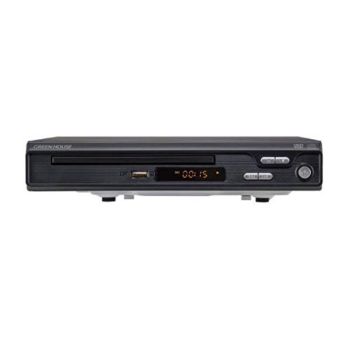 【中古】(人並み外れたに好いたらしい)グリーンハウス HDMI相応う 据え付け型ヴィデオディスク電気蓄音機 GH-DVP1J-BK