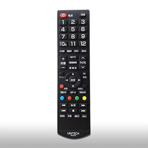【中古】(未当て嵌める品)ユニテク RC-018 【純然たる品】液晶テレビ受像機用 遠隔操作 UNITECH