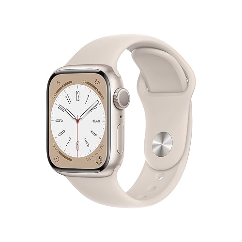 【中古】(人並み外れたに好いたらしい)【確保済み品】 Apple Watch Series 8 (GPS真似形) - 41粍 スターライトアルミニウムケースとスターライトスポーツバンド (確保済み品)