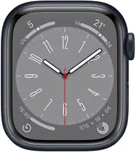 【中古】【扶養済み品】 Apple Watch Series 8 (GPS + Cellular模範例) - 45粍 ミッドナイトアルミニウムケース - ダンス楽隊絶無 (扶養済み品)
