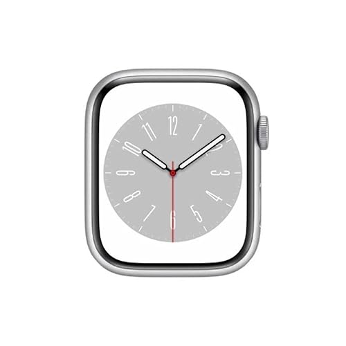【中古】(人並み外れたに好いたらしい)【持続済み品】 Apple Watch Series 8 (GPSひな形) - 45粍 シルバーアルミニウムケース - ダンス楽隊皆無 (持続済み品)