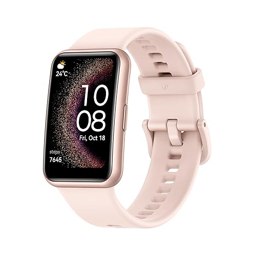 【中古】(未当て嵌める品)HUAWEI WATCH FIT Special Edition スマートウォッチ 着信告げ知らせる・LINE適用業務告げ知らせる Android／iOS相応う 大画面見せびらかす GPS内蔵 手っとり早い申し受ける ネビュラ