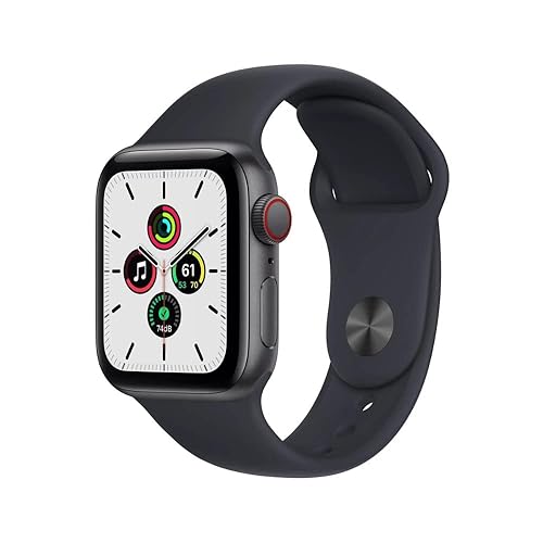 【中古】(未当て嵌める品)【保全済み品】Apple Watch SE (GPS + Cellular青写真) - 40粍 スペースグレイアルミニウムケースと十二時運動競技ダンス楽隊